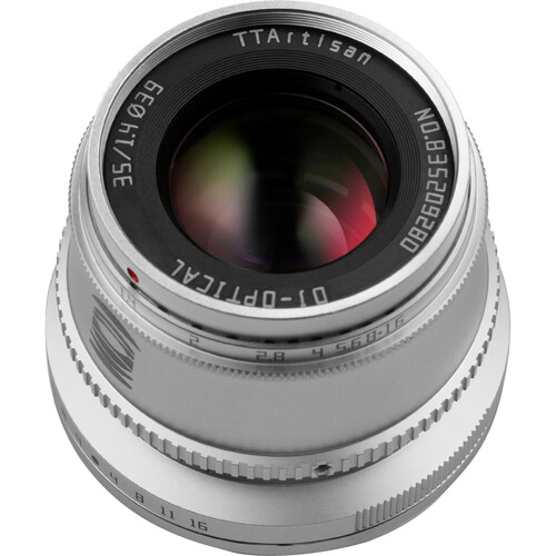 TTArtisan 35mm F1.4 Manual Focus Lens for Sony E Mount (SIlver) - Image 2