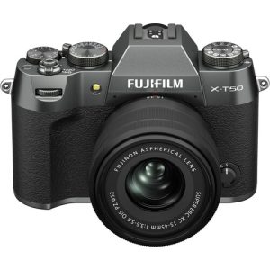Fujifilm X-T50 Mirrorless Camera with 15-45mm f/3.5-5.6 Lens (Charcoal Silver)