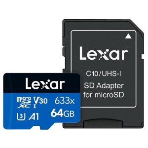 Lexar 633x 64GB microSDHC/microSDXC UHS-I Blue Series Card