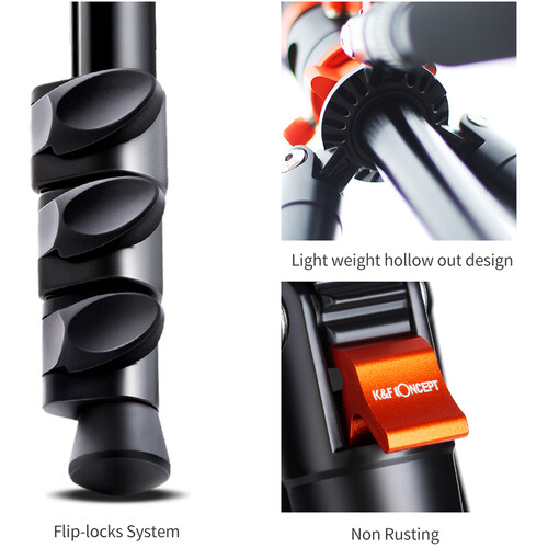 K&F Concept SA254M2 Specialist DSLR Tripod - Monopod Conversion - KF09-089V1 - Image 6