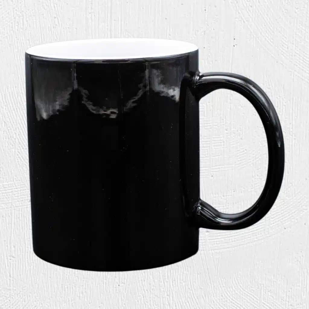 Black Glossy Magic Mug - Image 2
