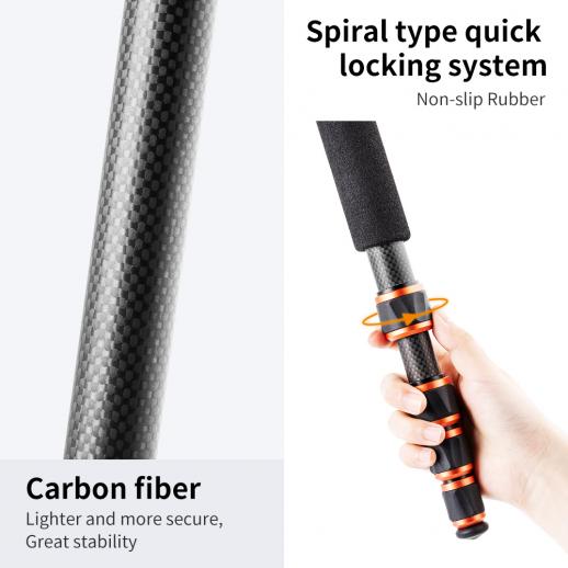 K&F BA225 PRO Carbon Fibre Camera Tripod with Monopod Conversion - KF09.077V2 - Image 3
