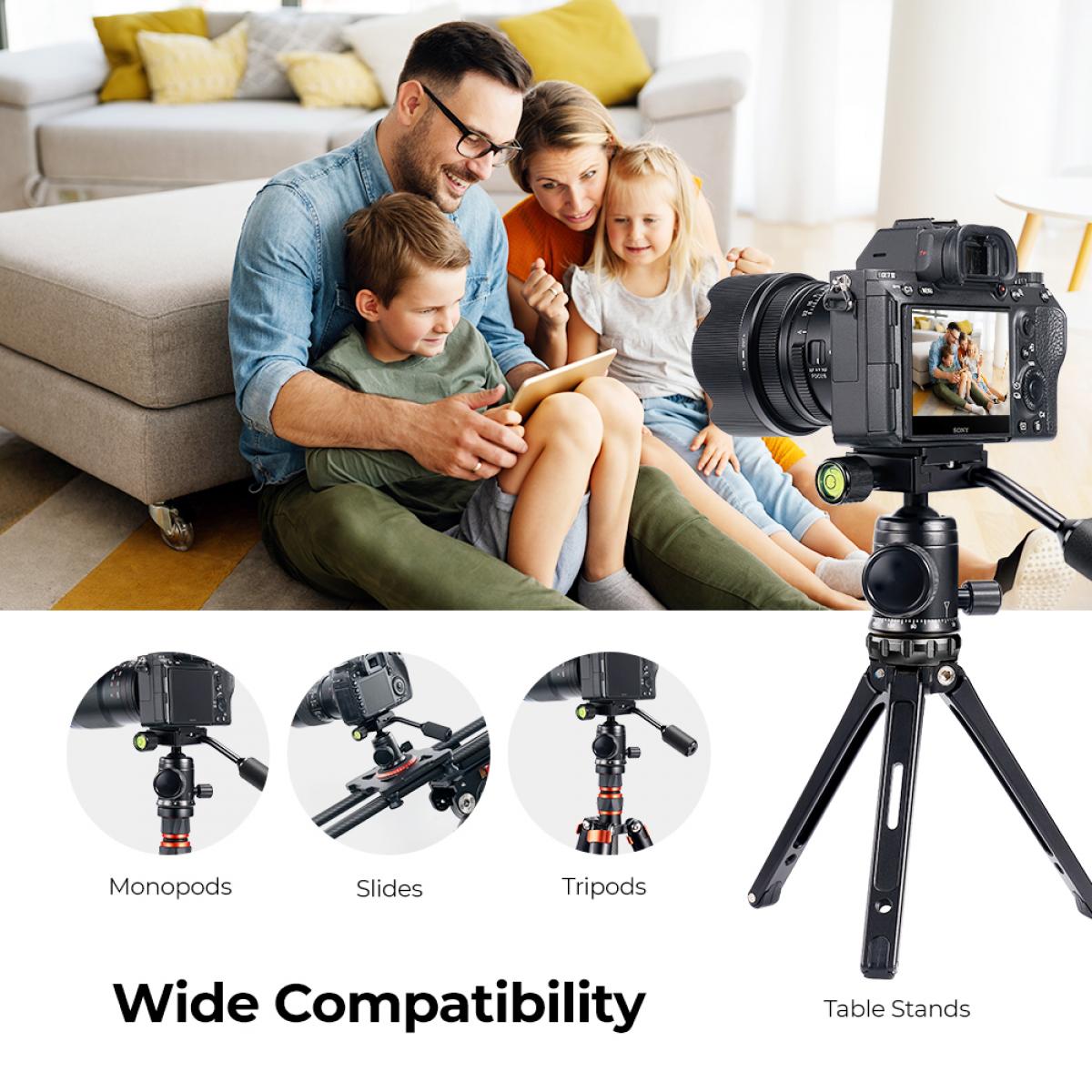 K&F Video Tripod Head with Handle & 360 Degree Rotation - KF31-049 - Image 3