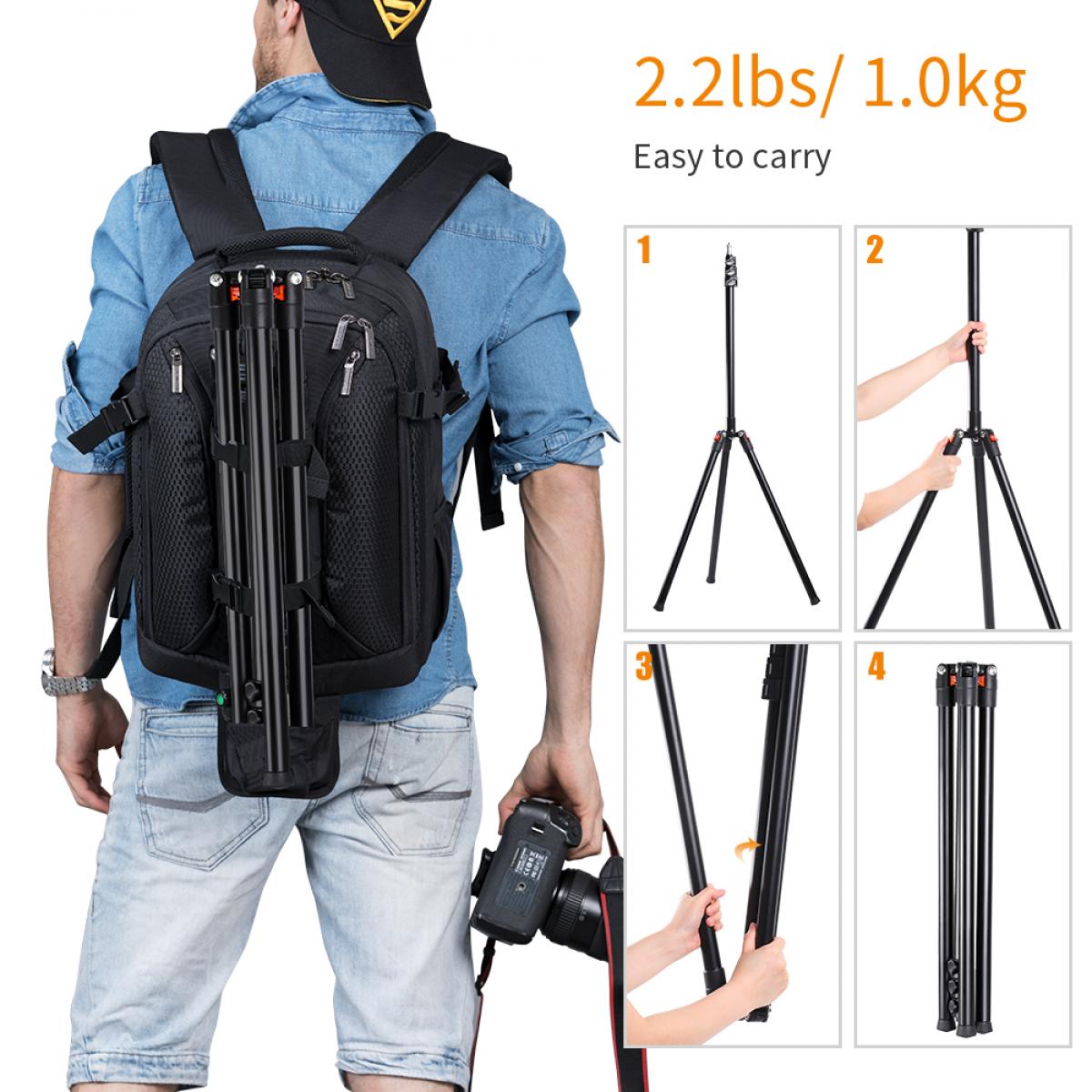 K&F Concept 2,2 meter Heavy Duty Professional Light Stand - KF34-009V1 - Image 3