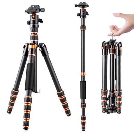 K&F BA225 PRO Carbon Fibre Camera Tripod with Monopod Conversion - KF09.077V2 - Image 7