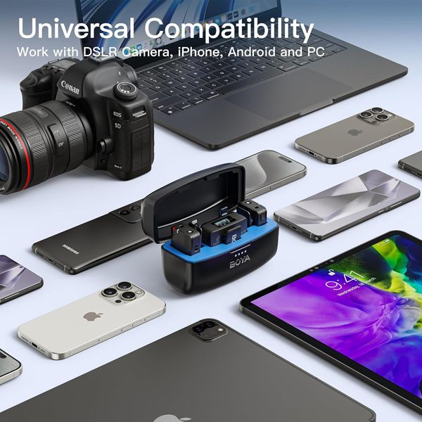 Boya BOYAMIC All-in-One 2.4GHz Wireless Microphone System with Onboard Recording - Image 3