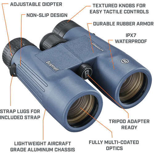 Bushnell 8x42 H2O Roof Prism Binocular (Dark Blue) - Image 8