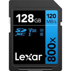 Lexar 128GB High-Performance 800x UHS-I SDXC Memory Card (BLUE Series)