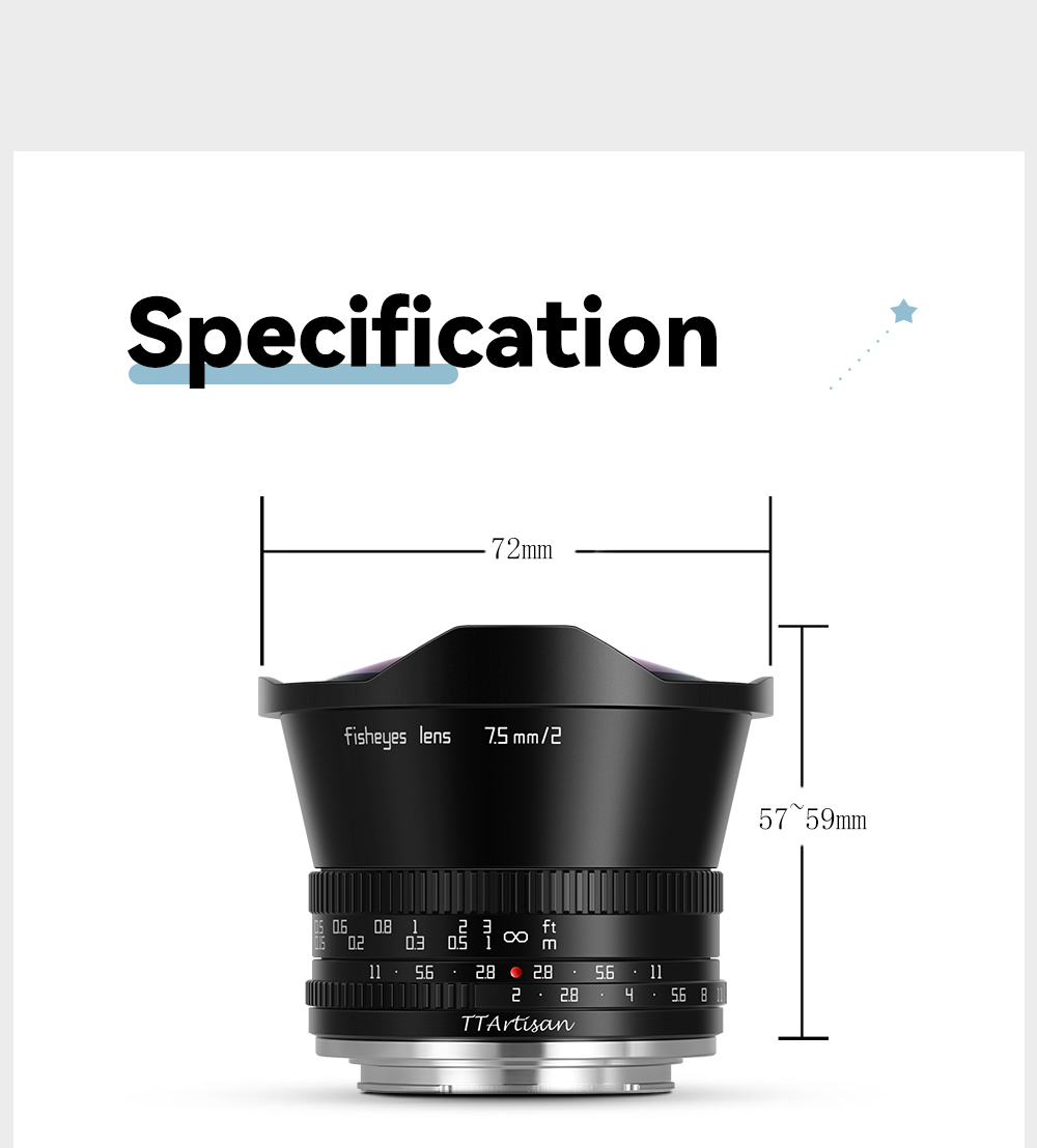 TTArtisan 7.5mm F2 Fisheye Manual Focus Lens for Fujifilm X Mount - Image 5