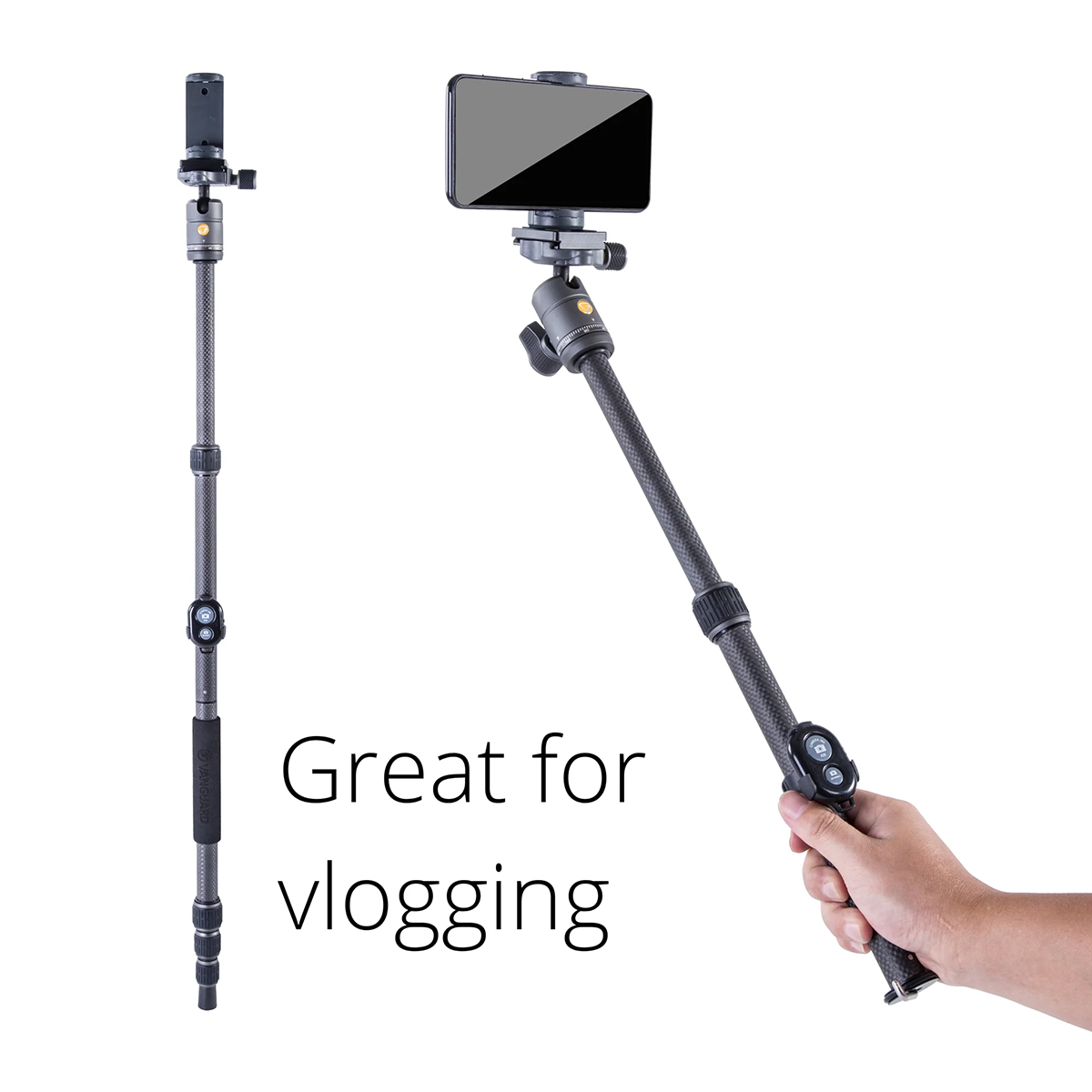 Vanguard Veo 3GO 204CB Ultra-Light Carbon Travel Tripod With Monopod Leg - Image 6