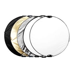 E-Photographic Professional 5 in 1 Multicolor 80cm Reflector Kit with Handle EPH5-180H