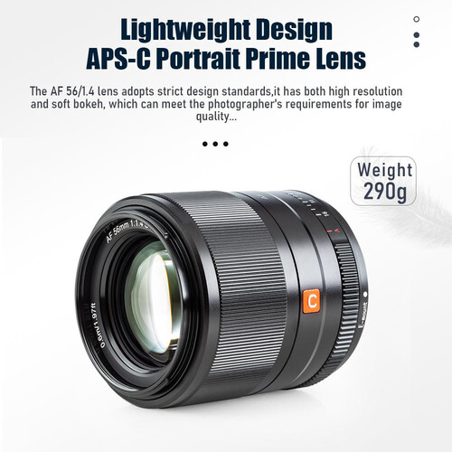 Viltrox AF 56mm f/1.4 E-Mount Prime Lens for Sony APS-C Mirrorless Camera - Image 3