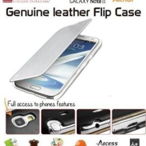 Promate White Aknol Elegant Book Style Leather Case
