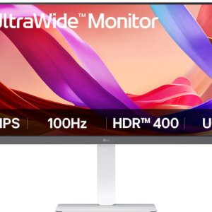 LG UltraWide 34" FHD IPS White Monitor 100Hz USB-C incl Speaker
