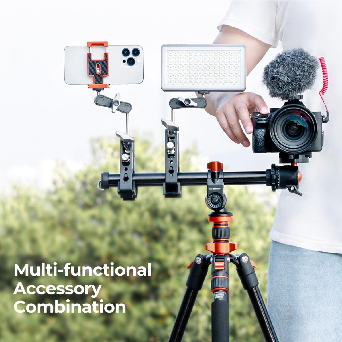 K&F Rotatable Multi-Angle Magnesium Alloy Tripod Column with Locking System - Image 2