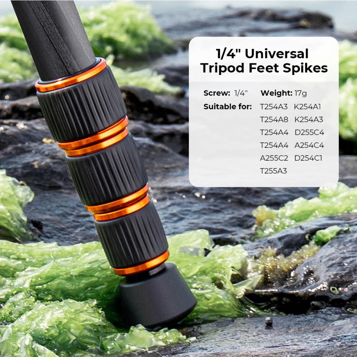 K&F Concept Universal 3 Piece Anti-Slip Rubber Tripod Feet Replacements KF31.050 - Image 6