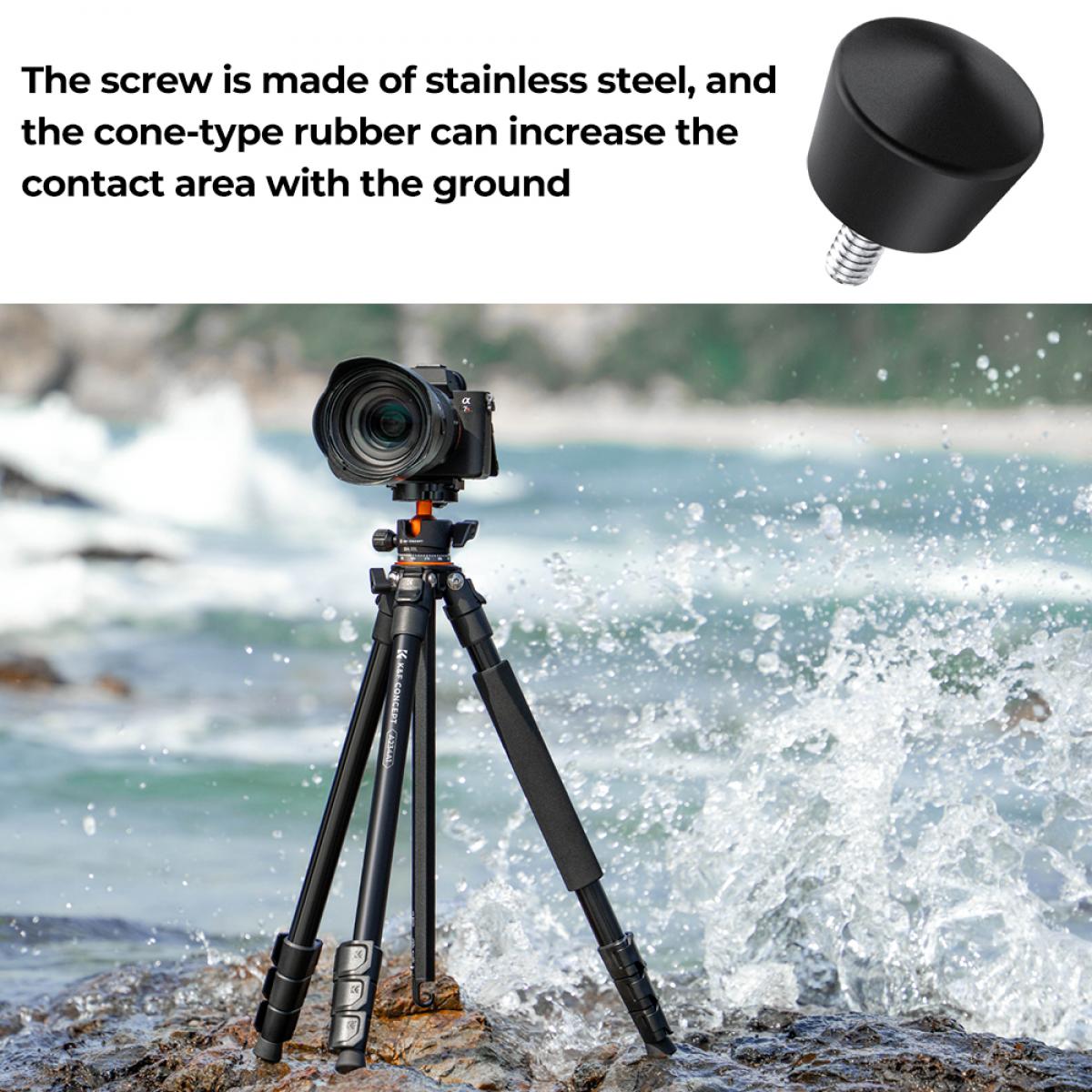 K&F Concept Universal 3 Piece Anti-Slip Rubber Tripod Feet Replacements KF31.050 - Image 4