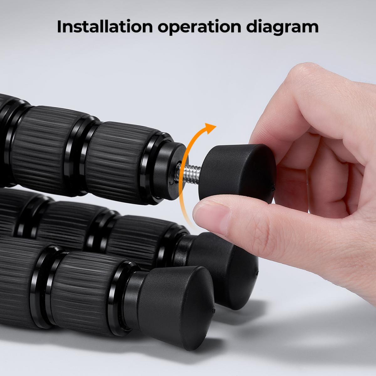 K&F Concept Universal 3 Piece Anti-Slip Rubber Tripod Feet Replacements KF31.050 - Image 2