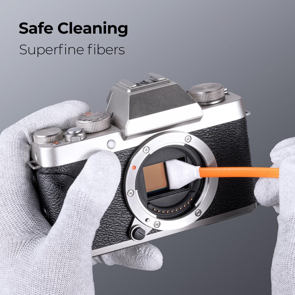 K&F Concept 10 Swab 16mm Dual Head CMOS APS-C Camera Sensor Cleaner Kit - Image 6