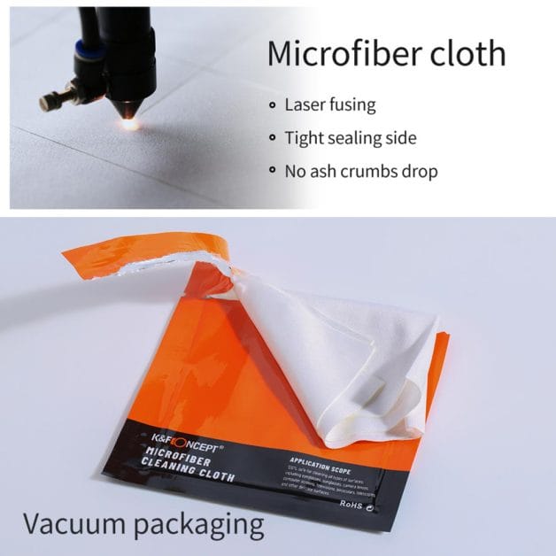 K&F dry needle a dust-free microfibre cloth 14 X 14cm 10 pack - SKU-1597 - Image 3