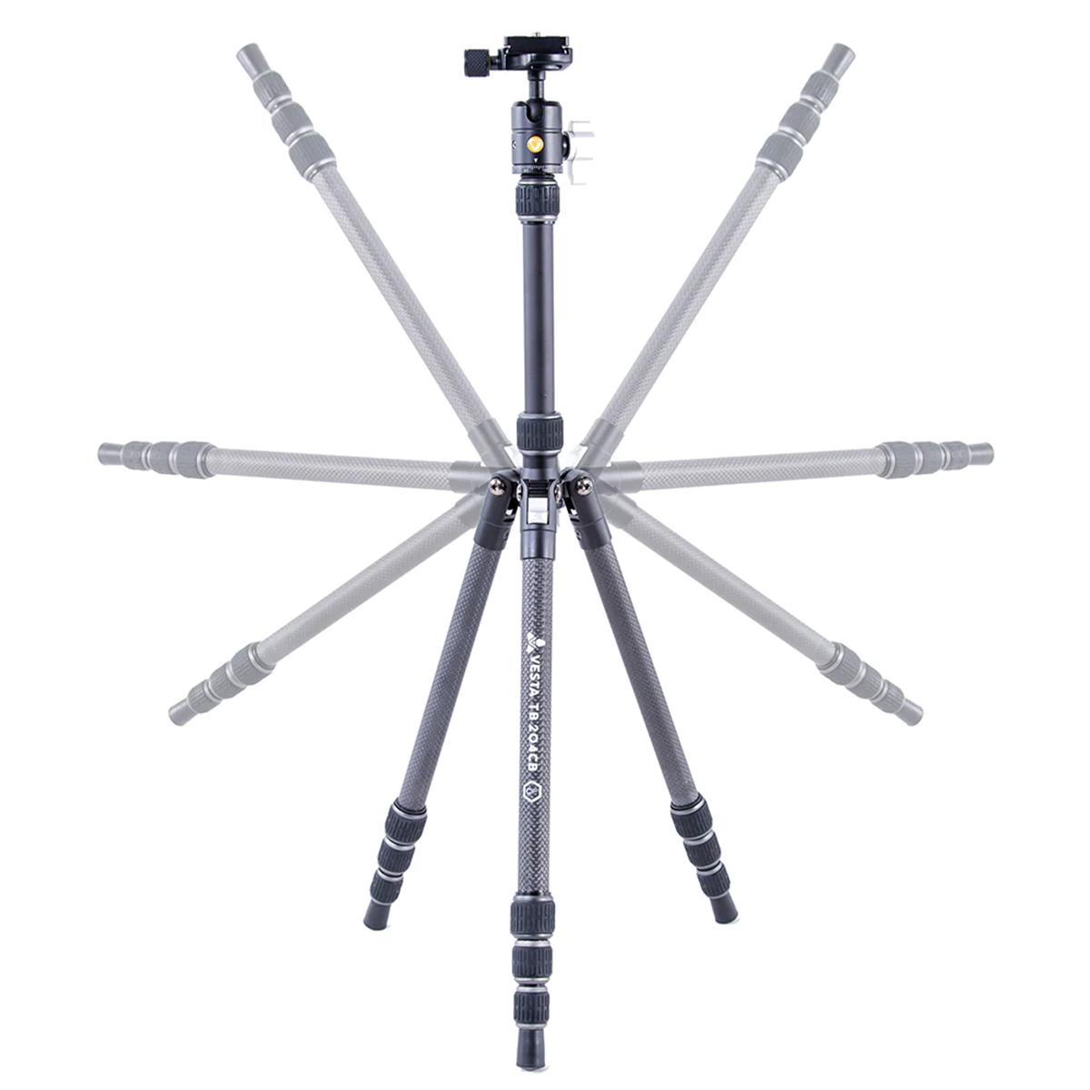 Vanguard Vesta TB 204CB Carbon Fibre Travel Tripod With T-46 Ball Head - Image 6
