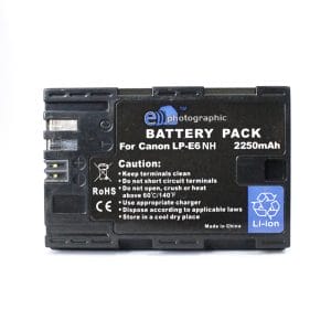 E-Photographic 2250 mAh Lithium Replacement Battery for Canon DSLR & Mirrorless LP-E6NH