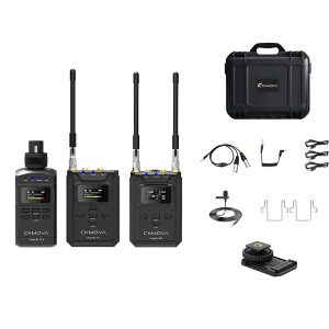 CKMOVA UHF Dual-Channel Wireless Mic System 2 X Transmitters with Audio Recorders & 1X Receiver VOCAL-MV4