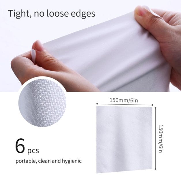 K&F dry needle a dust-free microfibre cloth 14 X 14cm 10 pack - SKU-1597 - Image 2