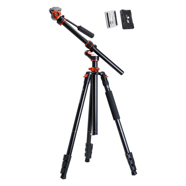 K&F Omni-Reach Video Tripod with Integrated Angle Arm & Monopod