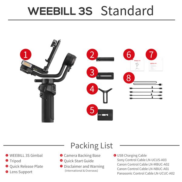 Zhiyun Weebill 3S Gimbal Stabilizer - Image 4