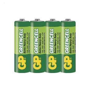 GP Greencell Carbon Zinc AA Batteries – 4 Pack