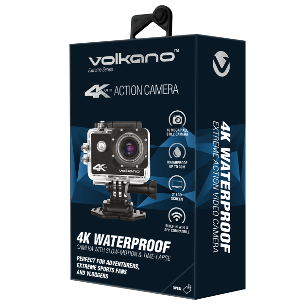 VK-10005-BK Volkano Extreme Series 4K UHD Action Camera - Image 10