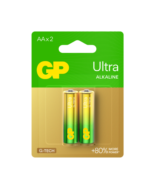 GP Ultra Alkaline AA Card of 2
