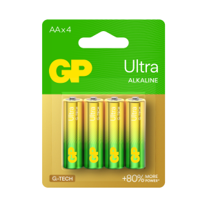 GP Ultra Alkaline AA Card of 4