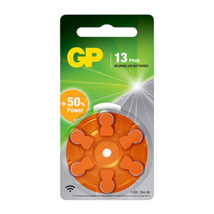 GP ZA13 Hearing Aid Battery - 6 Piece