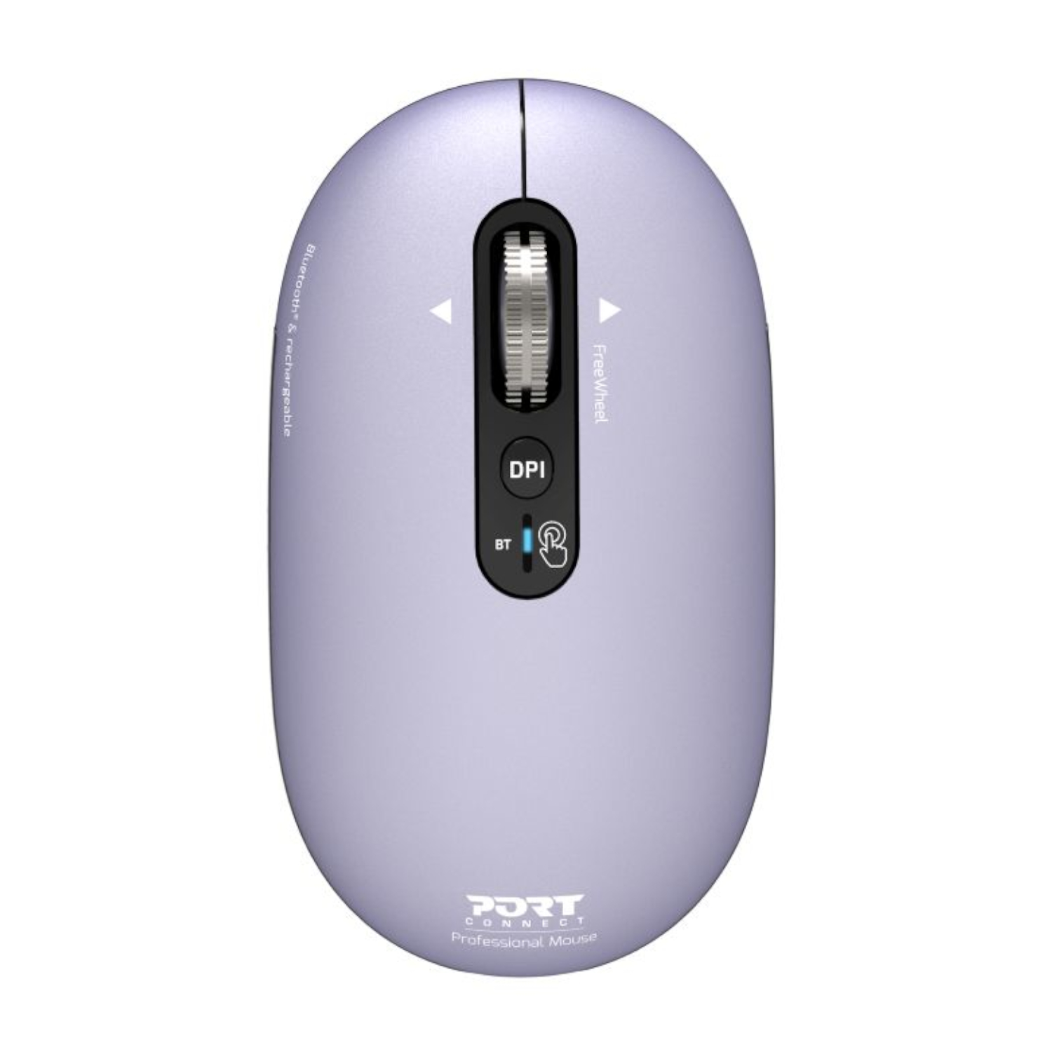 Port Connect Pure MAC Rechargeable Wireless and Bluetooth Mouse - Iris