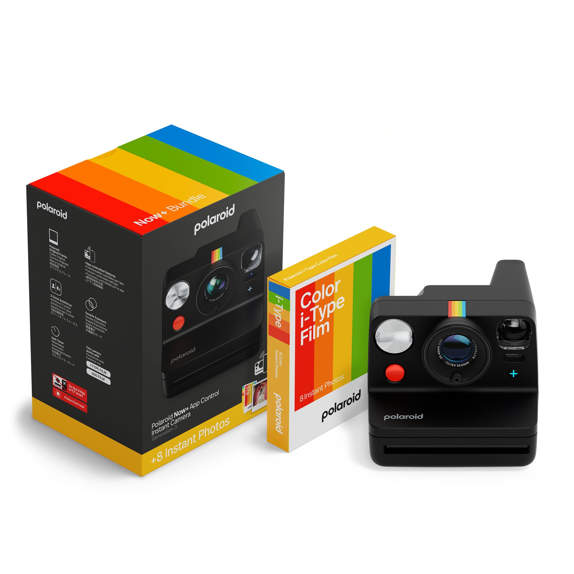 Polaroid Now+ Gen 3 Black + Colour Film Bundle (Includes 8 Film)