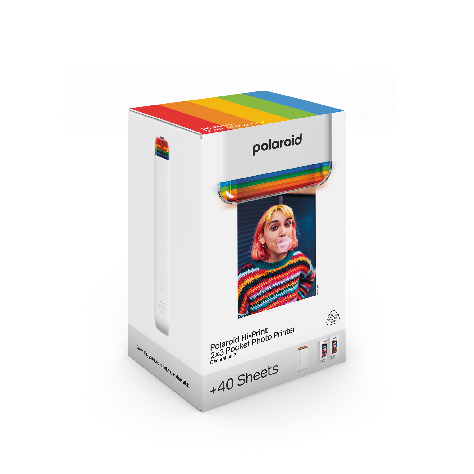 Polaroid Hi-Print 2x3 Printer Gen 2 EB - White (includes 40 sheets) - Image 2