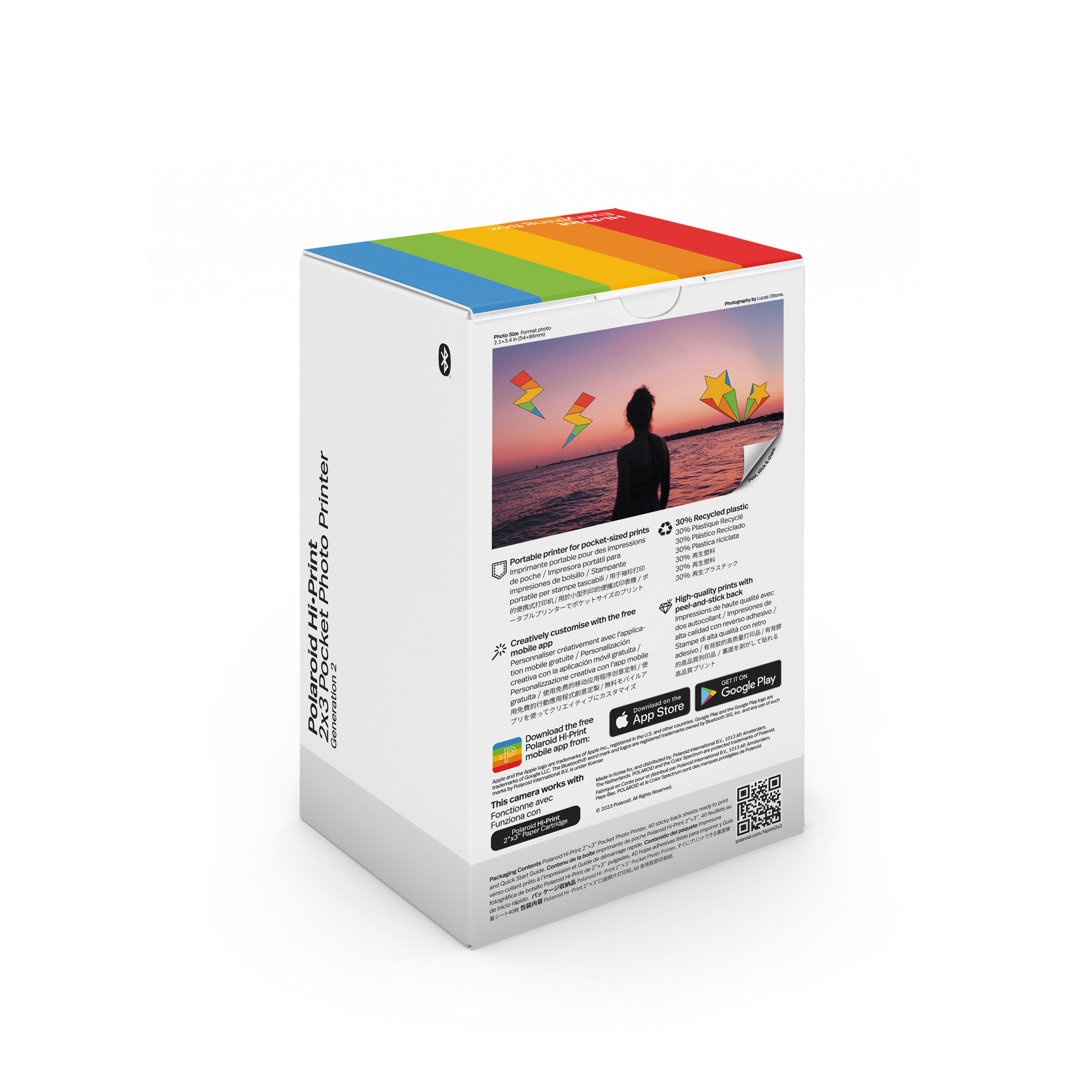 Polaroid Hi-Print 2x3 Printer Gen 2 EB - White (includes 40 sheets) - Image 3