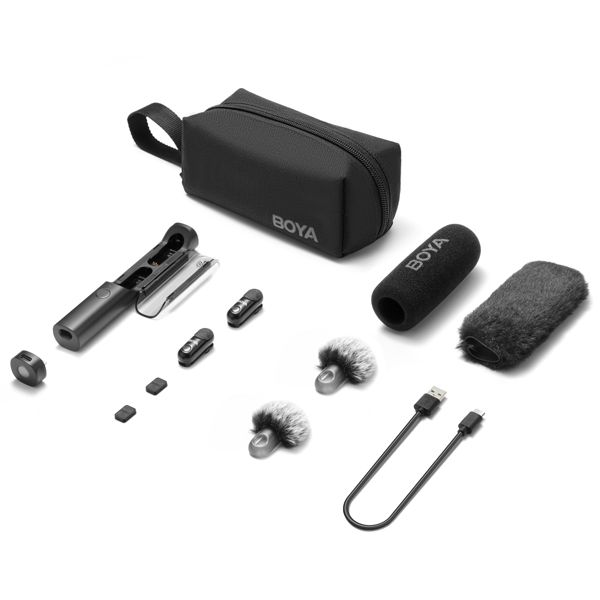 Boya Magic-05 Transformable AI-Powered Mini Wireless Microphone System with Case for USB-C Devices - Image 2
