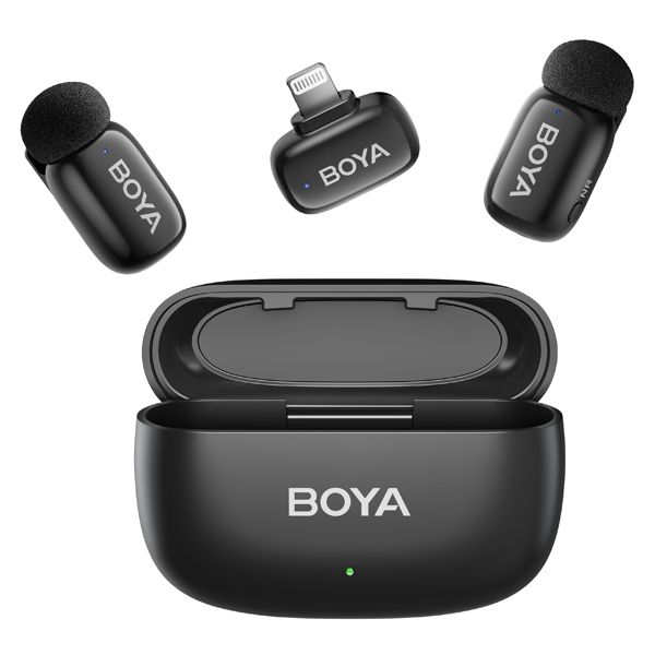 Boya Mini 2-03 Super Mini 2.4HGz Wireless Microphone System with Case for Lightning Devices - Image 3