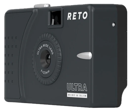 Reto Project Ultra Wide/Slim Film Camera with 22mm Lens -without Flash (Charcoal)