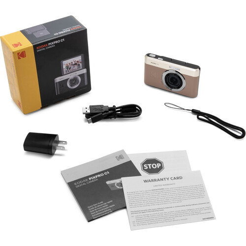 Kodak PIXPRO C1 Compact Digital Camera with 13MP Tilt Screen (Brown) - Image 9