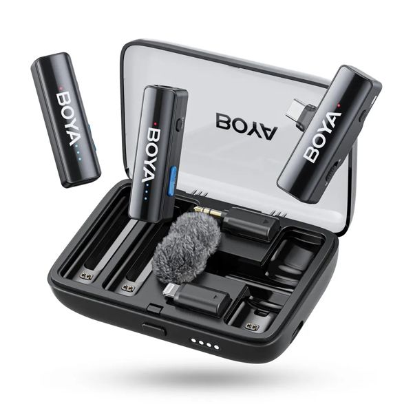 Boya BOYALINK 2 3-in-1 Compact 2.4GHz Dual-Channel Wireless Microphone System