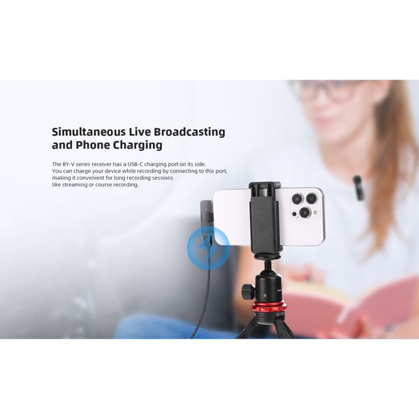 Boya BY-V1 Ultra-compact 2.4GHz Wireless Microphone System for Lightning Devices - Image 9