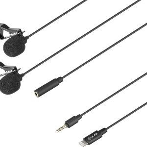 Boya BY-M2D Digital Dual Lavalier Microphone for iOS Devices