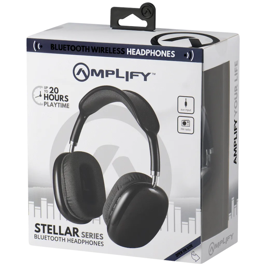 Amplify Stellar Series Bluetooth Headphones - Black - Image 4