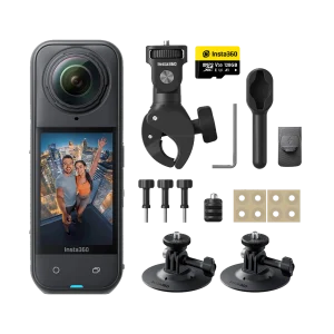 Insta360 - X5 - Motorcycle Bundle - Includes 128GB Memory Card & Motorycle Mount Kit