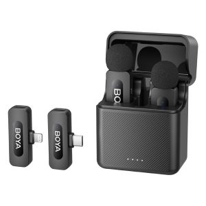 Boya BY-V3 Combo 2.4GHz Dual Channel Wireless Microphone System for USB-C & Lightning Devices