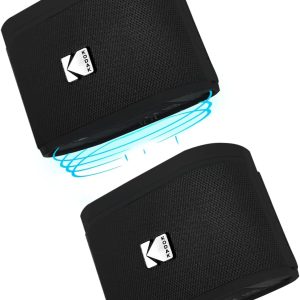 Kodak Soundbrix Magnetic Splittable Bluetooth Speaker — Bass Black — 2 Pack